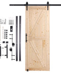 Sliding Barn Door 30 Inch Wide By 84 Inch High With Included Hardware Kit And Handle For Interior Rooms And Storage Closets
