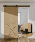 Sliding barn door bottom floor guide with adjustable U shape, flush wall mounted design, dual concealed pulleys for smooth sliding