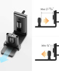 Sliding barn door bottom floor guide with adjustable U shape, flush wall mounted design, dual concealed pulleys, black finish