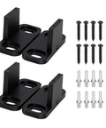 Sliding Barn Door Floor Guide Set, 4 Pcs Heavy Duty Adjustable Bottom Stopper and Swing Restrictor with Mounting Hardware