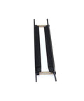 Side view of Sliding Barn Door Flush Handle 7.08 Inch Rectangular Matte Black Invisible Recessed Finger Pull for cabinets and drawers
