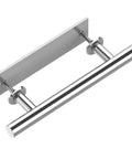 12 Inch Sliding Barn Door Handles Pair In Stainless Steel, Heavy Duty Two-Side Door Pulls With Finger Pull, side view