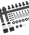 7.5FT Sliding Barn Door Hardware Kit for Single Doors up to 45 Inch, Heavy Duty Carbon Steel Track with Smooth Quiet Nylon Rollers