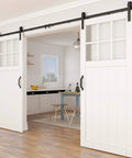 N700-112 Interior Sliding Barn Door Hardware Soft Close Kit Matte Black for quiet door operation in kitchen entryway