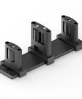 Sliding Closet Door Floor Guide for Bypass Doors with Adjustable Three-Roller System in Black, Rust-Resistant Aviation-Grade Aluminum
