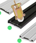 4 Pack Sliding Mirror Closet Door Rollers Replacement Hardware With One And A Half Inch POM Concave Ball Bearing Wheels