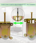 Sliding Mirror Closet Door Rollers Replacement Hardware Fits Contractors Part #W8020C 1-1/2" POM Wheel Adjustment Feature