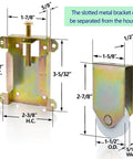 Sliding Mirror Closet Door Rollers Replacement Hardware dimensions diagram