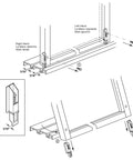 Diagram of White Plastic Sliding Panel Door Bottom Guides For Glide All Systems Three Sixteenths Inch Insert Tip