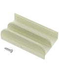 Sliding Shower Door Bottom Guide With Half Inch Channel For Top Hung Tub Enclosure Doors shown with screw