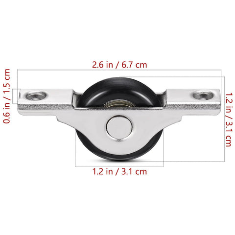 4 Pieces Barn Door Kit With Sliding Door Rollers And Track Wheels For Wardrobe Cupboard Cabinets Includes Bottom Pulley
