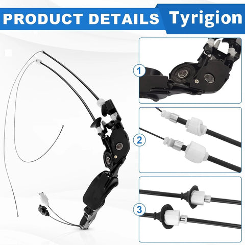 Sliding Door Cable Assembly Without Motor Left Driver Side for Toyota Sienna 2004-2010 3.3L 3.5L DOHC V6 24V