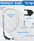 Sliding Door Cable Assembly Without Motor Left Driver Side for Toyota Sienna 2004-2010 components shown with measurements.