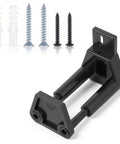 Universal Adjustable Sliding Barn Door Floor Guide With Wall Mount Bottom Stopper For RVs Barns Closets And Indoor Sliding Doors Durable Plastic Construction Easy To Install Includes Screws Black