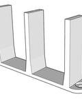 Sliding Closet Door Floor Guide Bracket | Universal Fit for 1-3/8" Width Bypass Doors (Single Unit, White) | Grovers Home Solutions