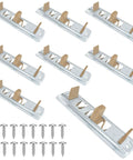 Premium Sliding Closet Door Floor Guide Kit, Adjustable Stamped Steel Hardware, 8 Pack with screws, compatible with Prime-Line N 6560