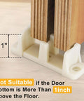 20 Pcs Sliding Closet Door Floor Guide for Bypass Doors Fits 3/4 to 1-3/8 Inch Thick Doors Universal Adjustable Sliding Door Hardware Durable Nylon Floor Guides for Cabinet and Closet Doors installed on wooden sliding doors