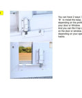 Sliding Glass Door Foot Lock (Kick Lock), Keyless Patio Door Secondary Security Lock, 2-Position Vent Lock, white installation view