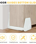 Sliding Door Guide Set With Adjustable Barn Door Hardware Floor And Wall Mount POM Plastic installed on floor