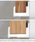 Sliding Door Guide Set With Adjustable Barn Door Hardware Floor And Wall Mount POM Plastic Installed View