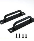 Two Pack Sliding Door Handle 5.8 Inch Center Hole Aluminum Alloy Pull With Mounting Screws for Barn Doors, Cabinets, and Closets.