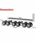 Dimensions of 264lbs Load Capacity Sliding Door Hardware with Pair of 12 Wheel Rollers, Heavy Duty Pulley Set for Sliding Door Systems