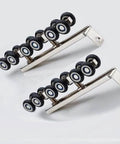 264lbs Load Capacity Sliding Door Hardware with Pair of 12 Wheel Rollers, steel door pulley set.