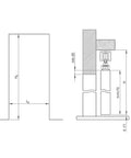 Technical drawing of Sliding/Pocket Door Hardware Kit - 59-inch Track for 1 Door Up to 130lbs - SLID'UP 160 showing installation details.