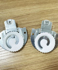 Sliding Cabinet Door Hardware Kit With Galvanised Steel Suspension Wheels For Wardrobe Closets, showing two durable door rollers.