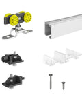 Sliding/Pocket Door Hardware Kit - 59-inch Track for 1 Door Up to 130lbs - SLID'UP 160 components display