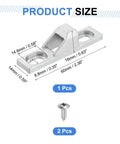 Sliding Door Keeper Zinc Alloy Silver, 2.36 x 0.55 Inches with Mounting Screws, Sliding Glass Door Lock Keeper for Patio Doors