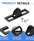 Sliding Door Keepers 304 Stainless Steel Lock Latch For Sliding Glass Doors With Mounting Screws Black 2.4 X 0.67 Inches
