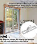 4 Piece Sliding Door Keeper Locks Set With Mounting Screws For Glass Patio Doors And Gates shown in bright room