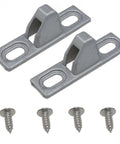 Sliding Door Keeper Set 2 Pack 2.06 Inch Zinc Alloy Chrome Plated Locks For Sliding Glass Doors Latches And Hardware Replacement