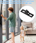 Two Pack Sliding Door Keepers For Sliding Glass Doors Lock Latch Replacement With Mounting Screws Included Black Finish front view