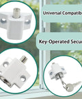 Sliding Door Keyed Lock Push In Replacement Kit For Patio Doors Home Office And Classroom Includes One Lock Two Clasps