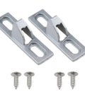 Lyot Sliding Door Keeper And Lock Set For Glass Doors 2.4X0.65 Inch Sliding Patio Door Latch Hardware With Mounting Screws Silver Finish