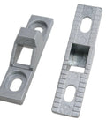 Sliding Door Keepers Glass Lock Latch Replacement Set with Mounting Screws for All Kinds of Sliding Patio Doors, Zinc Alloy Chrome Plated, 2 Pack