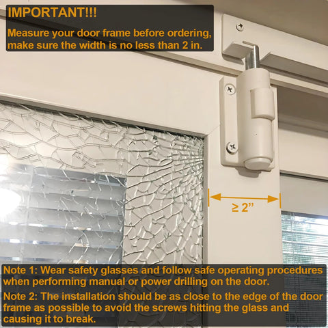 Sliding Glass Door Lock And Bolt For Patio Doors Childproof Safety Rail Lock For Top Or Bottom Mount Fits Most Sliding Doors And Windows White 1 Pack Easy Install To Stop Drafts And Water Seepage