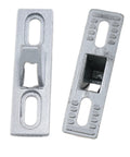 Sliding Glass Door Lock 2.4 By 0.65 By 0.76 Inch With Mounting Screws Silver Latch Replacement For All Patio Doors 4 Piece Set