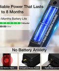 Close-up of battery compartment showing 4 AAA batteries for Sliding Door Smart Lock With Fingerprint And Six In One Access Pin Code RFID Card Physical Key App Control And One Time Code Durable Mortise Lock With Handle For Sliding Glass And Patio Doors Supports Up To 300 Users For Homes And Rentals