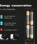Battery compartment of Slim Sliding Glass Door Lock 2885 Latch Waterproof Keyless Mortise Smart Lock With Hook