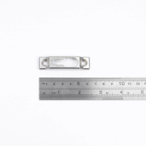 Hook Style Patio Sliding Door Keepers Silver Zinc Alloy Lock Keeper Latch Replacement Two Pieces With Screws Durable Metal Construction