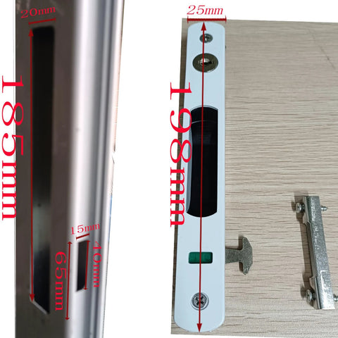 2 Piece Sliding Door Lock Set With Keys For Aluminum Doors And Windows Embedded Flush Mount Single Sided Hook Locks Durable Stainless Steel And Aluminum Alloy Construction Includes 2 Locks And 2 Keys