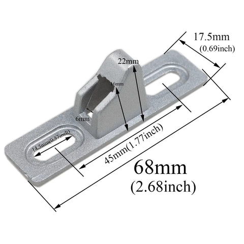 Sliding Door Lock Latch Replacement With Mounting Screws For All Kinds Of Sliding Patio Doors Silver 2 Pack Size 2.68 X 0.69 X 0.86 Inches Easy
