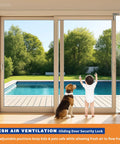 Sliding Door Security Lock For Fresh Air Ventilation Durable Metal Construction For Child And Pet Safety Foot Lock