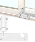 Sliding Glass Door Lock And Bolt For Patio Doors Childproof Safety Rail Lock For Top Or Bottom Mount Fits Most Sliding Doors And Windows White 1 Pack Easy Install To Stop Drafts And Water Seepage