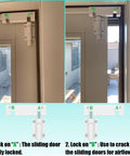 Sliding Glass Door Lock And Bolt For Patio Doors Childproof Safety Rail Lock For Top Or Bottom Mount Fits Most Sliding Doors And Windows White 1 Pack Easy Install To Stop Drafts And Water Seepage