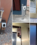 Black Sliding Door Lock For Window Glass Patio Doors Auxiliary Security Lock With Yale Keyway installed on various doors