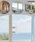 2 Pack Sliding Door Locks And Window Stoppers For Cabinets Closets Windows And Sliding Glass Doors Durable Plastic Construction installed on window